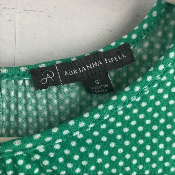 Adrianna Papell Green Polka dots Blouse - Picture 7 of 8